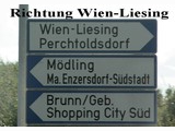 Follow direction Wien-Liesing / Perchtoldsdorf
