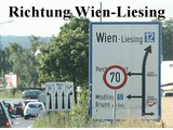 Straight ahead on B12 direction Wien-Liesing