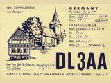 QSL-Karte vom Heimatstandort in Deutschland