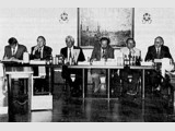 Herbstversammlung 1987 des Amateurrats. v.l.n.r. Wilfried Spreen, DF6ZE;...