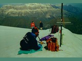 Bayerischer Bergtag 1994: DL7AFB auf der Marmolata, 3.300m