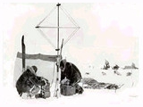 Auch unterwegs waren die Mnner der Byrd-Expedition ber Funk mit dem Camp...