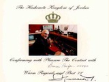 Knig Hussein von Jordanien - QSL #2