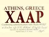 746 AAF Base Unit, Athens, Greece F2  (RSGB Bulletin 12/ 1945)