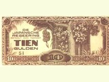 Zehn Gulden-Banknote unter japanischer Besetzung