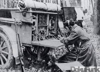 Fahrbare leichte Funkstation 40 (FL40) in Stellung - Ausgeliefert ab 1941 von...
