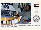 Dr. Sid Ibrahim, QSL: DJ9ZB. Khartoum 28.10.2000 