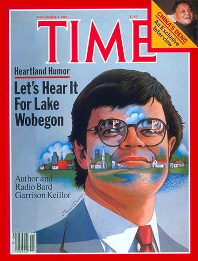 Garrison Keillor am Titelblatt des Time-Magazins 04.11.1985