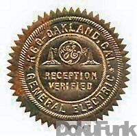 Oakland, CA - Op: General Electric; Verification Stamp