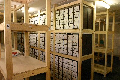 The majority of the six million cards currently on file are kept in two large...